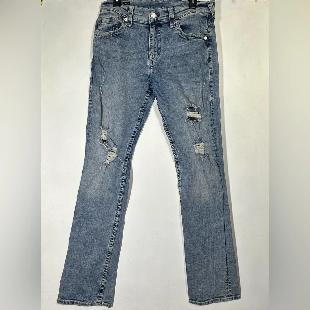 Y2k Vintage True Religion Straight Leg Ricky Relaxed Fit Distressed Jeans